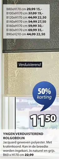 Jysk Yngen Verduisterend Rolgordijn aanbieding