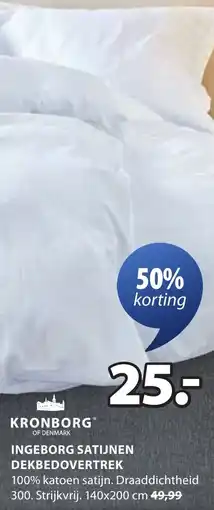 Jysk Kronborg of denmark ingeborg satijnen dekbedovertrek aanbieding