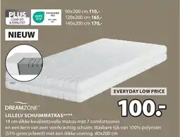 Jysk Dreamzone lillelv schuimmatras aanbieding