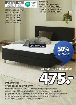 Jysk Dreamzone tyssa pc60 boxspring aanbieding