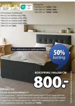 Jysk Dreamzone tylda gc50 boxspring aanbieding