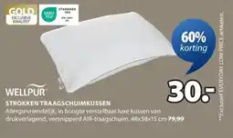 Jysk Wellpur strokken traagschuimkussen aanbieding