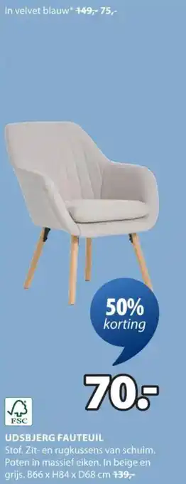 Jysk Udsbjerg fauteuil aanbieding