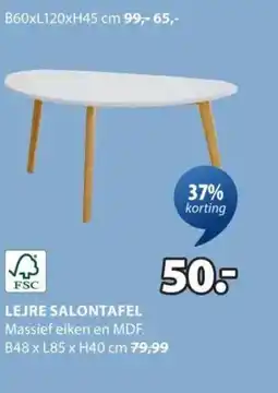 Jysk Lejre salontafel aanbieding