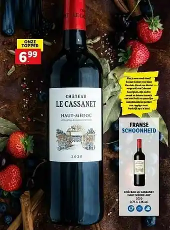 Lidl Château le cassanet haut-médoc aop 2020 aanbieding