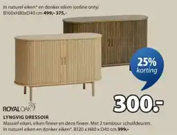 Jysk Royal oak lyngvig dressoir aanbieding