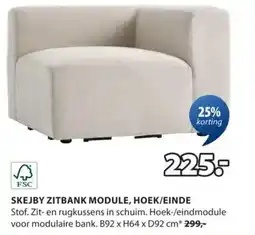 Jysk Skejby zitbank module hoek einde aanbieding