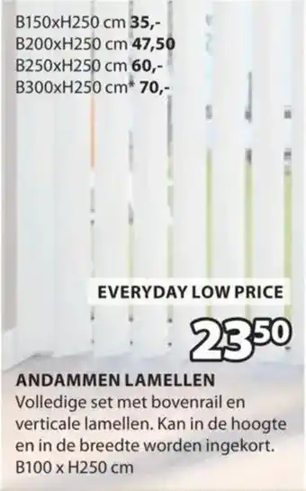 Jysk Andammen lamellen aanbieding