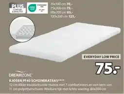 Jysk Kjosen PF40 schuimmatras aanbieding