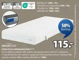 Jysk Stria PS25 springmatras aanbieding