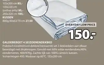 Jysk Galdeberget 4 seizoenendekbed aanbieding