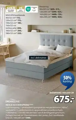 Jysk Dreamzone nevla GC5 boxspring aanbieding