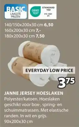 Jysk Janne jersey hoeslaken aanbieding