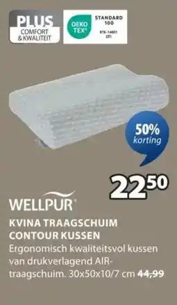 Jysk Kvina traagschuim contour kussen aanbieding