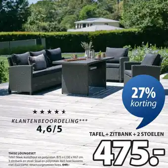 Jysk Thise loungeset aanbieding