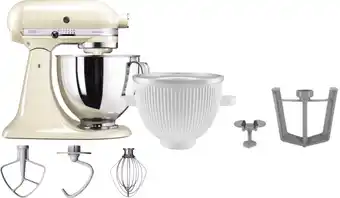 Coolblue KitchenAid Artisan Robot de Cuisine 5KSM125 Crème + Sorbetière aanbieding