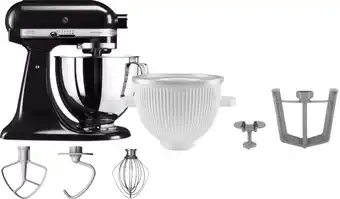 Coolblue KitchenAid Artisan Robot de Cuisine 5KSM125 Noir Onyx + Sorbetière aanbieding