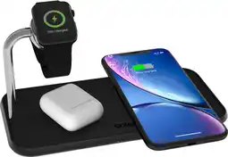 Coolblue ZENS Dual & Apple Watch Chargeur sans fil en Aluminium 10 W Noir aanbieding