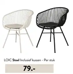 Casa LOIC Stoel Inclusief kussen - Per stuk aanbieding