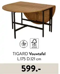 Casa TIGARD Vouwtafel L.175 D.121 cm aanbieding