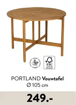 Casa PORTLAND Vouwtafel Ø 105 cm aanbieding