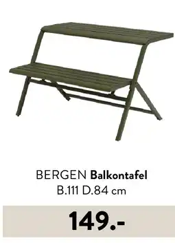 Casa BERGEN Balkontafel B.111 D.84 cm aanbieding