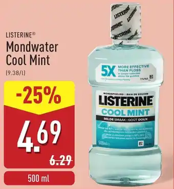 ALDI Listerine Mondwater Cool Mint aanbieding