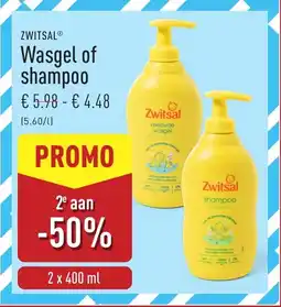 ALDI Zwitsal Wasgel of shampoo aanbieding