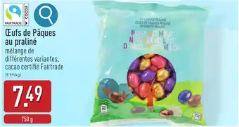 ALDI Œufs de Pâques au praliné aanbieding