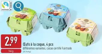 ALDI Œufs à la coque, 4 pcs aanbieding