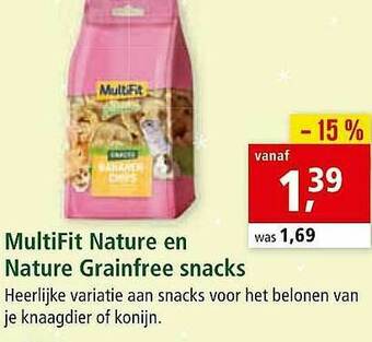 Maxi Zoo Multifit Nature En Nature Grainfree Snacks aanbieding