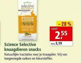 Maxi Zoo Science Selective Knaagdieren Snacks aanbieding