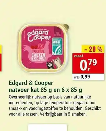Maxi Zoo Edgard & Cooper Natvoer Kat aanbieding