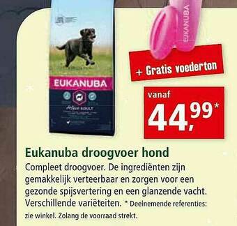 Maxi Zoo Eukanuba Droogvoer Hond aanbieding