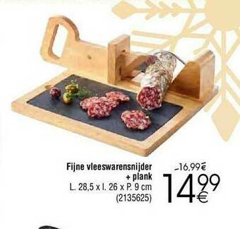 Cora Fijne Vleeswarensnijder + Plank aanbieding