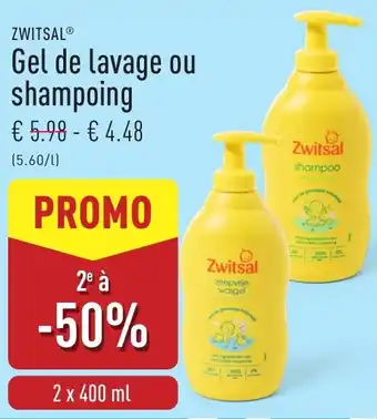 ALDI Zwitsal gel de lavage ou shampoing aanbieding