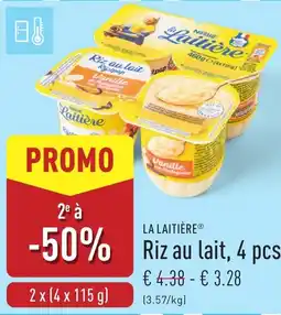 ALDI La laitière riz au lait aanbieding