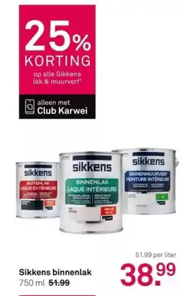 Karwei Sikkens binnenlak aanbieding