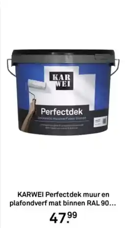 Karwei Karwei perfectdek muur en plafondverf mat binnen RAL 90 aanbieding