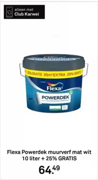 Karwei Flexa powerdek muurverf mat wit aanbieding