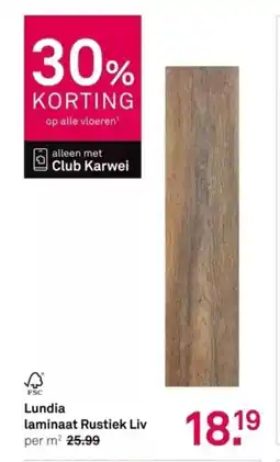 Karwei Lundia laminaat rustiek liv aanbieding