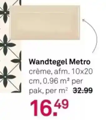 Karwei Wandtegel metro aanbieding