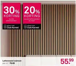 Karwei Lattenwand walnoot aanbieding