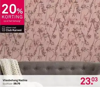 Karwei Vliesbehang Nadine oudroze aanbieding