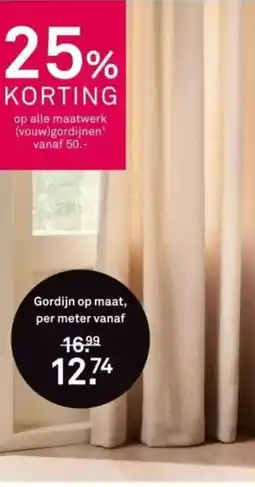 Karwei Gordijn op maat, per meter aanbieding