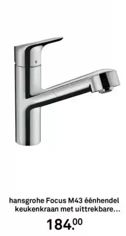 Karwei hansgrohe Focus M43 éénhendel keukenkraan met uittrekbare. aanbieding