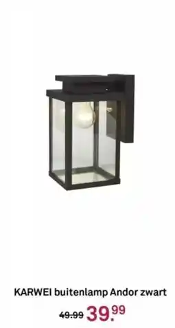 Karwei KARWEI buitenlamp Andor zwart aanbieding