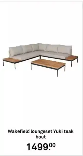 Karwei Wakefield loungeset Yuki teak hout aanbieding