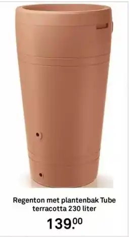 Karwei Regenton met plantenbak Tube terracotta aanbieding