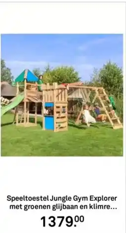 Karwei Speeltoestel Jungle Gym Explorer met groenen glijbaan en klimre... aanbieding